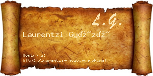 Laurentzi Győző névjegykártya